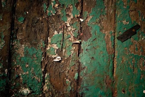 Free Stock Photo of Gritty Paint on Wood