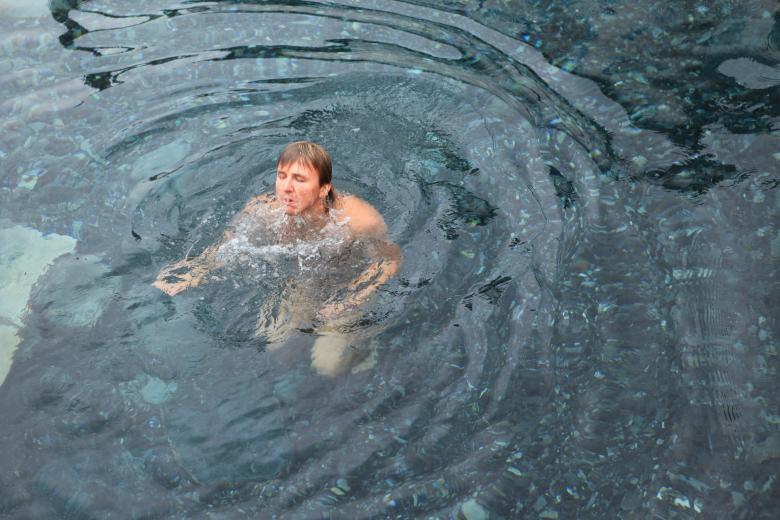 Free stock image of man in cold water  created by 2happy