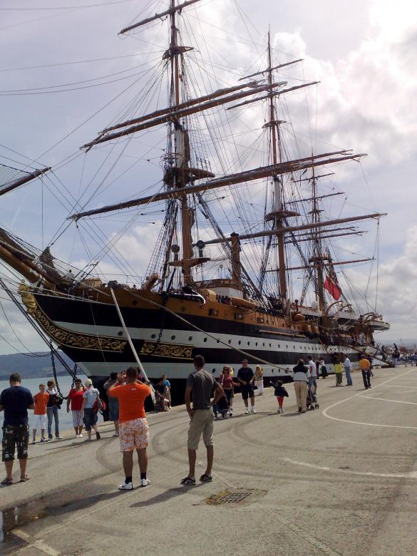 Free stock image of School ship visiting Santander, Spain created by David Pellon