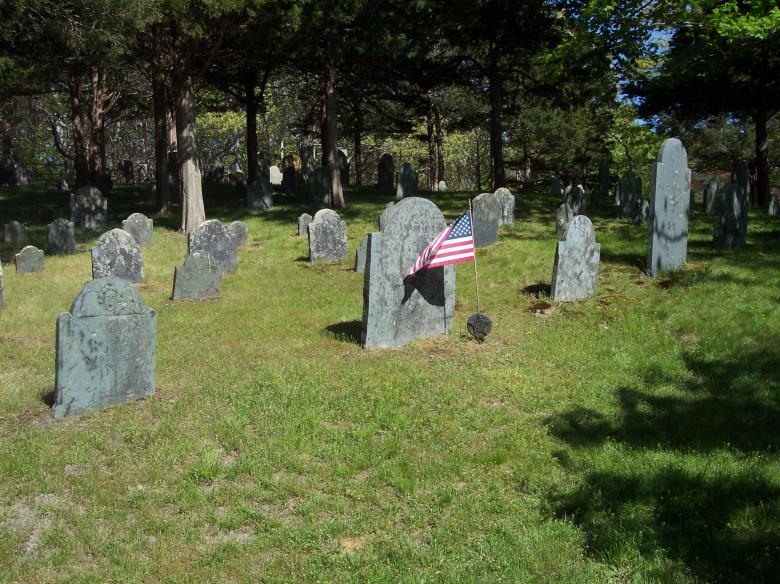 Free stock image of Headstone with Flag created by Katharine Sparrow