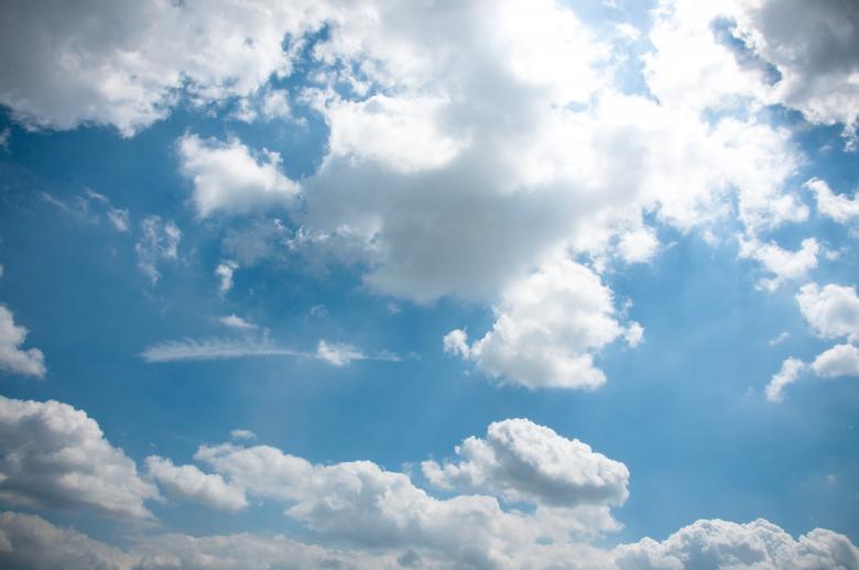 Free stock image of Blue sky and clouds created by Luka