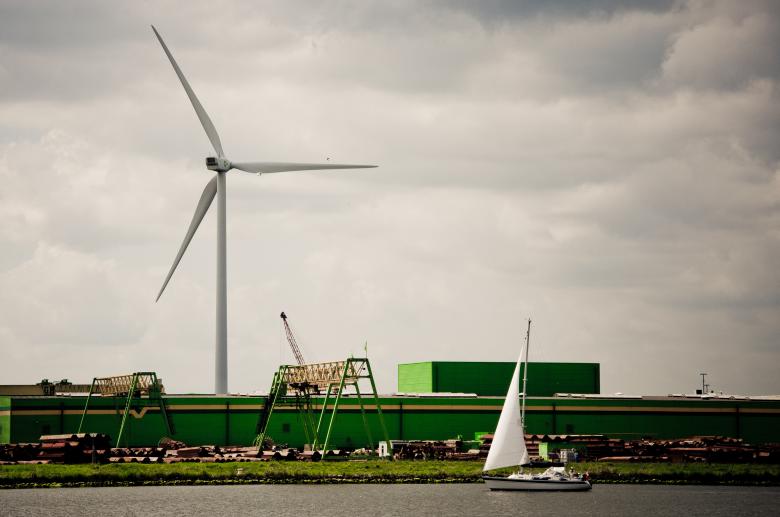 Free stock image of windmill and factory created by Luka