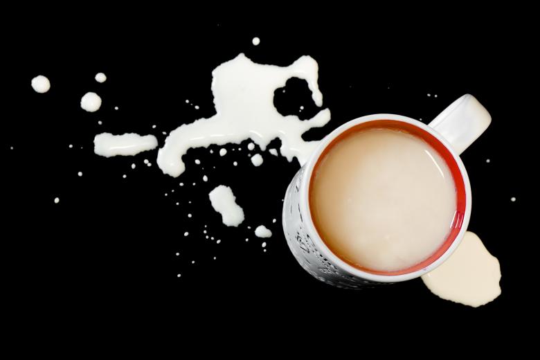 Free stock image of Tea Cup and Splashed Milk created by 2happy