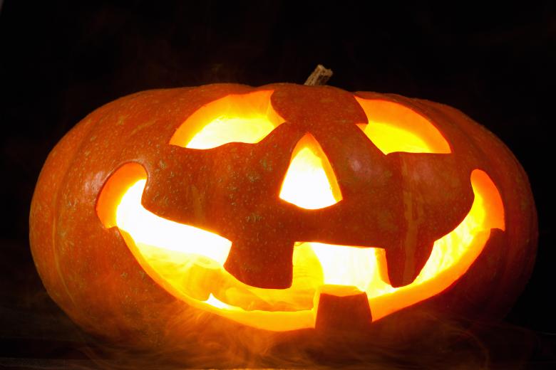 Free stock image of Scary Halloween Pumpkin on Black created by 2happy