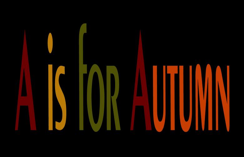 Free stock image of A is for Autumn - Black created by Katrena Patterson