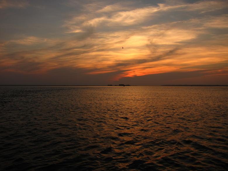 Free stock image of Sunset at sea created by Brian