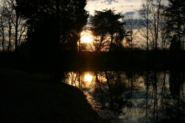 Free stock image of Sunset on the pond created by Clifford M. Kinsman