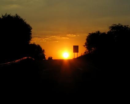 Cars at sunset - Free Stock Photo