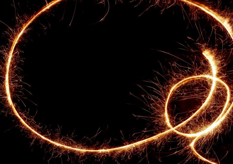 Free stock image of sparkler trace created by 2happy