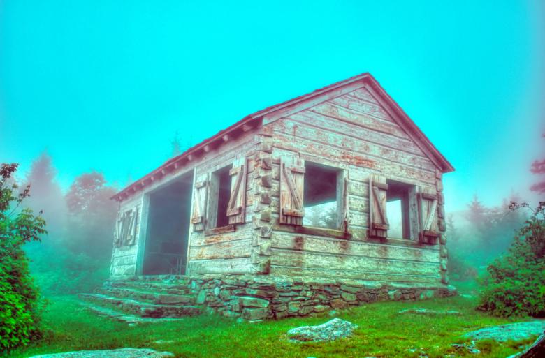 Free stock image of Log cabin in forest created by agphotostock.com