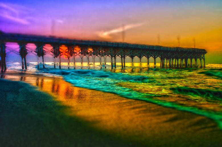 Free stock image of Myrtle beach pier sunrise created by agphotostock.com
