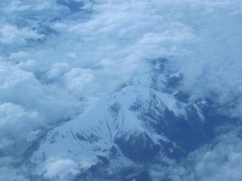 Free stock image of The Alps from the air created by Boris Kyurkchiev