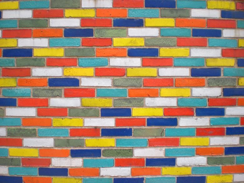 Free stock image of Glazed Color Brick Wall created by John C. Thomas