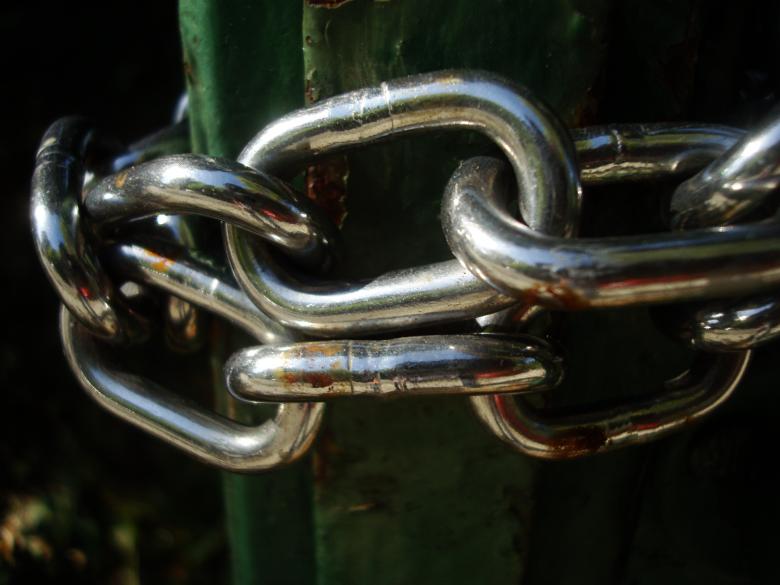 Free stock image of Chains on a metal door created by Boris Kyurkchiev