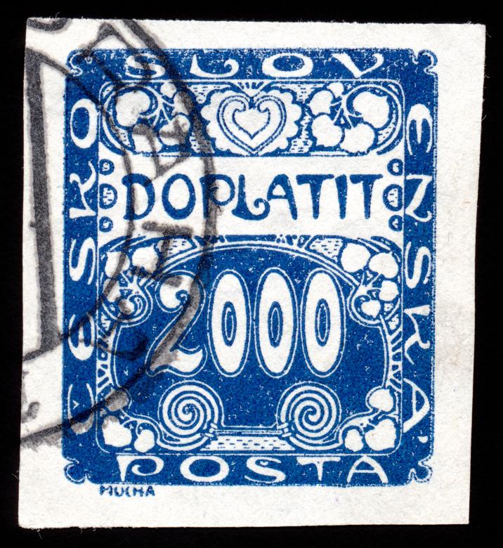 Free stock image of Blue Art Nouveau Stamp created by Nicolas Raymond