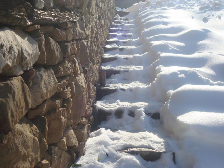 Free stock image of Snowy stone steps created by Boris Kyurkchiev