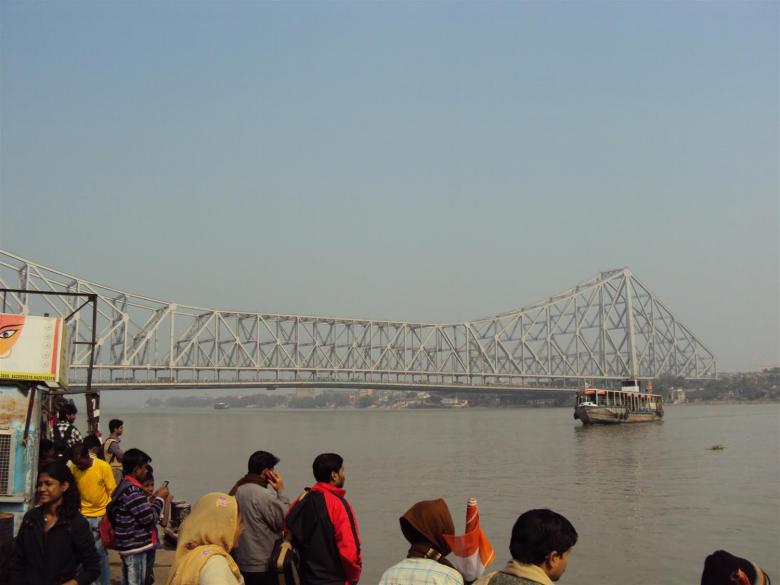 Free stock image of Howrah bridge from Ganga created by sukhdeep singh