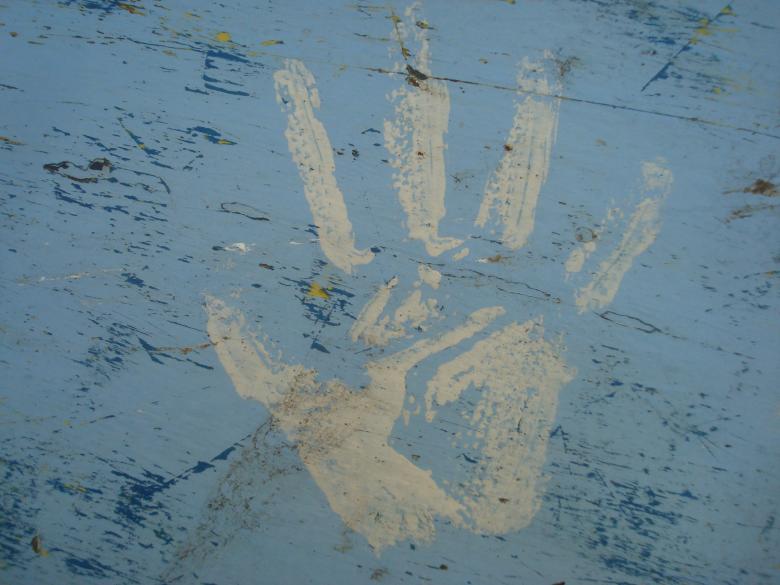 Free stock image of Paint hand print created by Boris Kyurkchiev