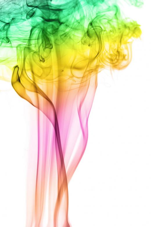 Free stock image of Rainbow Colored Smoke on White created by 2happy