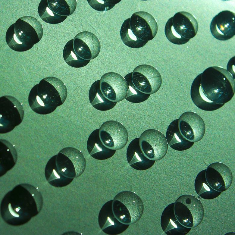 Free stock image of Large water drops on green created by Valeev