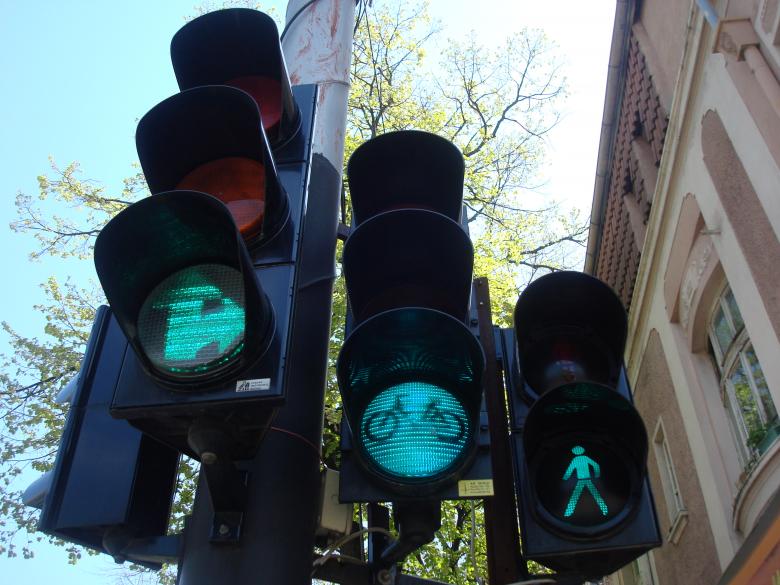 Free stock image of Green street lights created by Boris Kyurkchiev