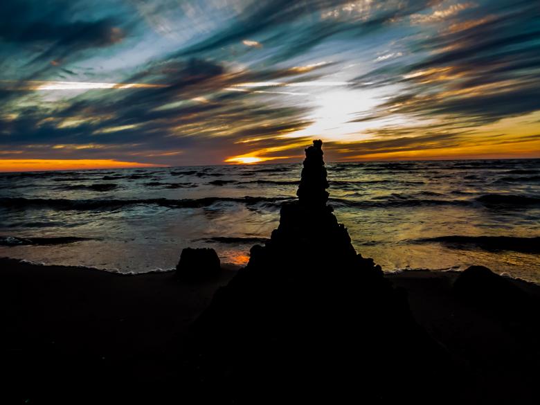 Free stock image of Sand castle silhouette created by Janis Urtans