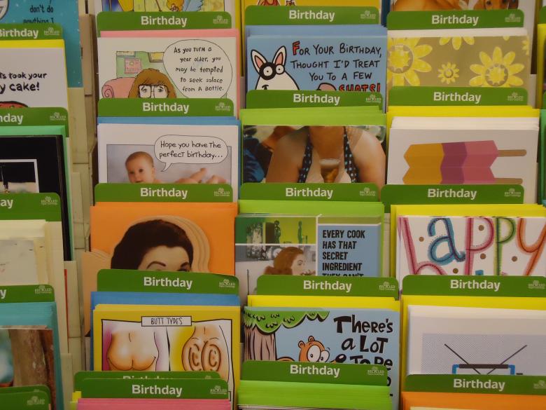 Free stock image of Birthday cards rack created by Katharine Sparrow