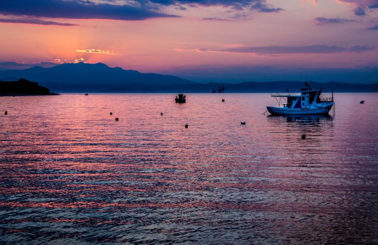 Free stock image of Boat in the sunset created by Octavian
