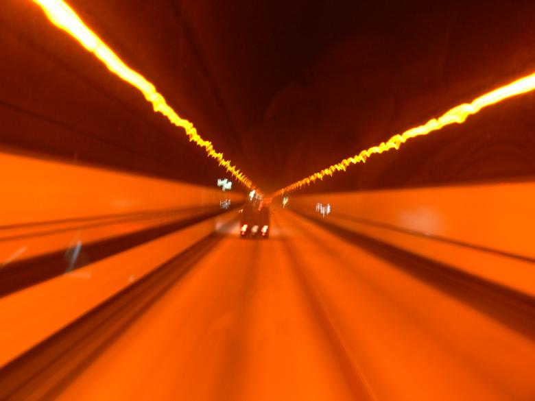Free stock image of Trailing lights in tunnel created by Jeremy Low