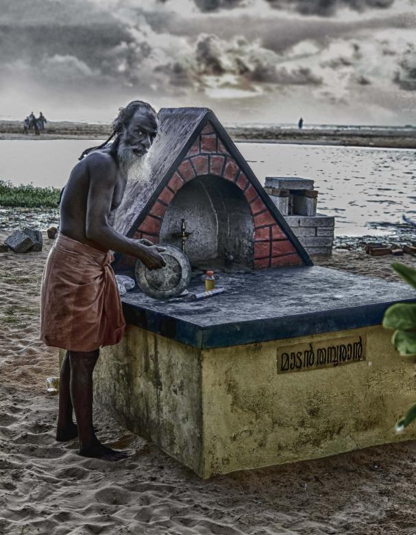 Free stock image of A old man in a small temple created by DEEPU DAS