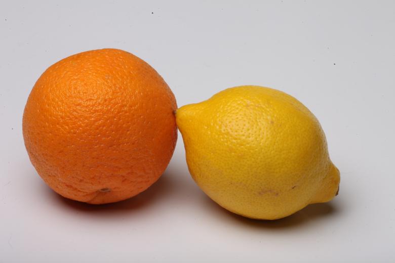 Free stock image of Lemon and Orange Isolated on white created by Jared Davidson
