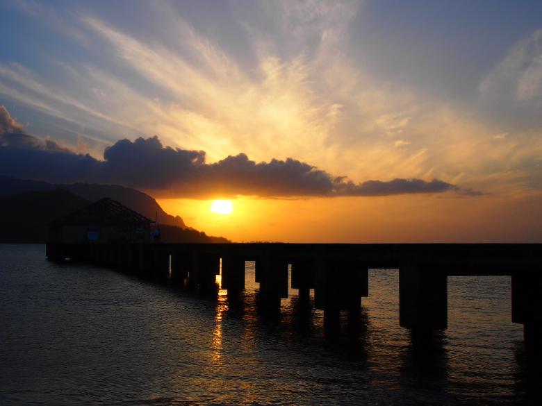 Free stock image of Sunset in Kauai Hawaii created by Jared Davidson