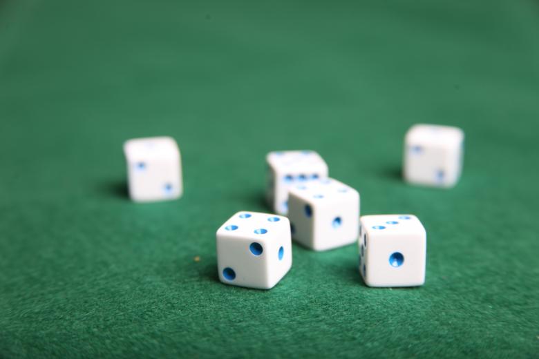 Free stock image of Dice on green felt table created by Jared Davidson