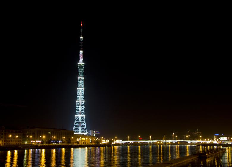 Free stock image of Night TV tower silhouette scene created by Alsusha