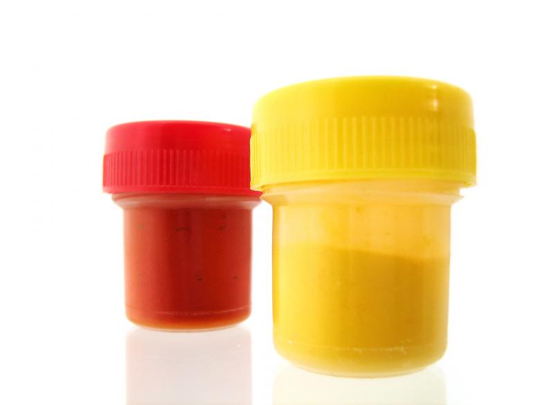 Free stock image of Red & yellow gouache created by 2happy