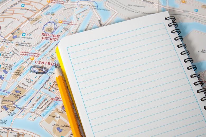 Free stock image of Travel map with book created by Geoffrey Whiteway