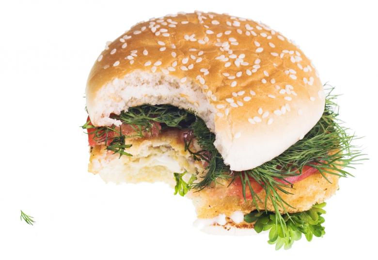 Free stock image of Hamburger with a bite created by 2happy