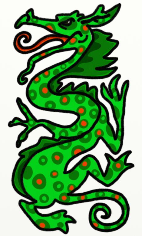 Free stock image of Green Dragon Clipart created by Prawny