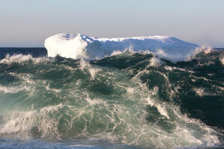 Free stock image of Iceberg and Large Waves created by Geoffrey Whiteway