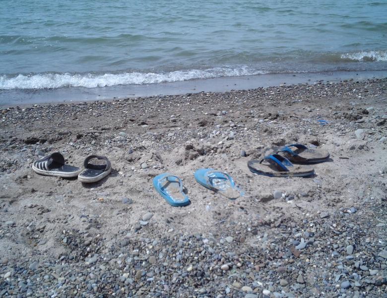 Free stock image of Shoes on the Shore created by Cherie Durbin