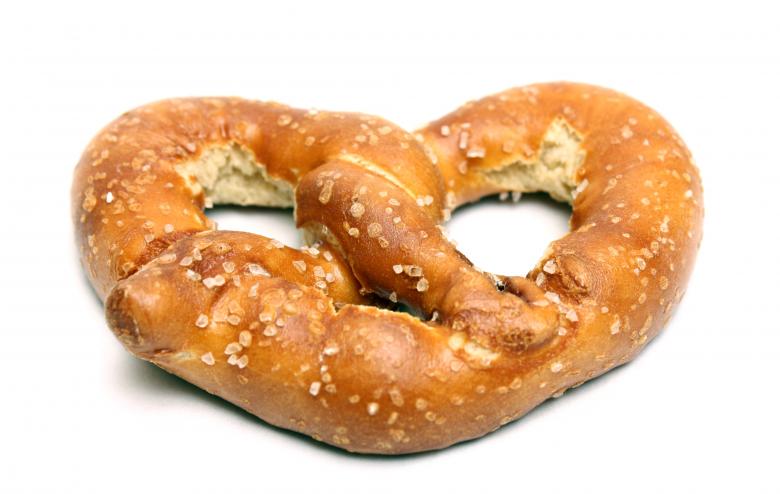 Free stock image of A pretzel isolated on a white background created by Benjamin Miller