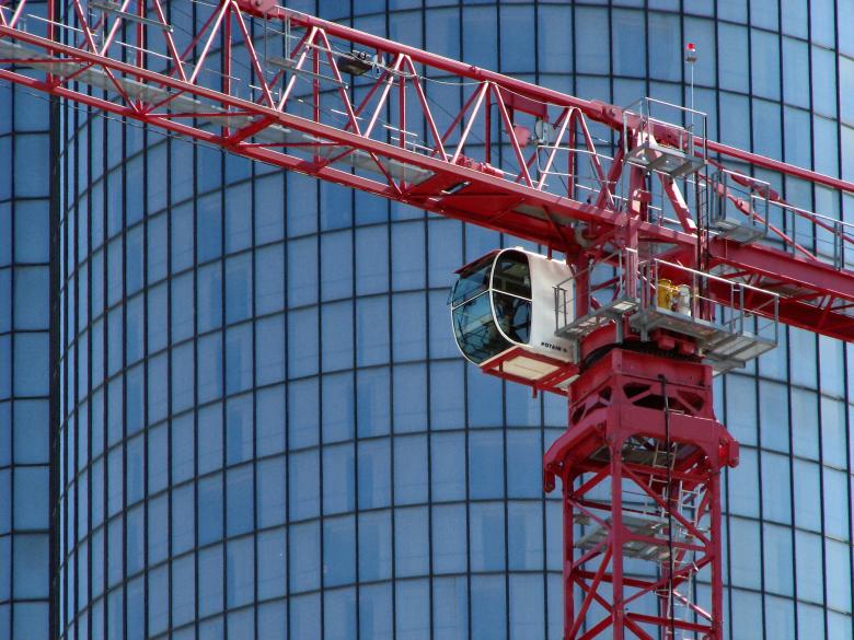 Free stock image of Red construction crane created by Benjamin Miller