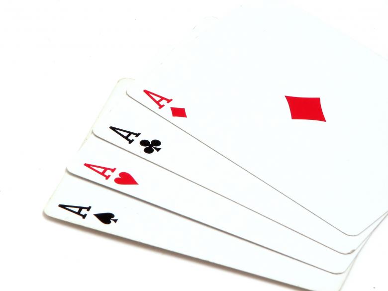 Free stock image of Four aces isolated on a white background created by Benjamin Miller