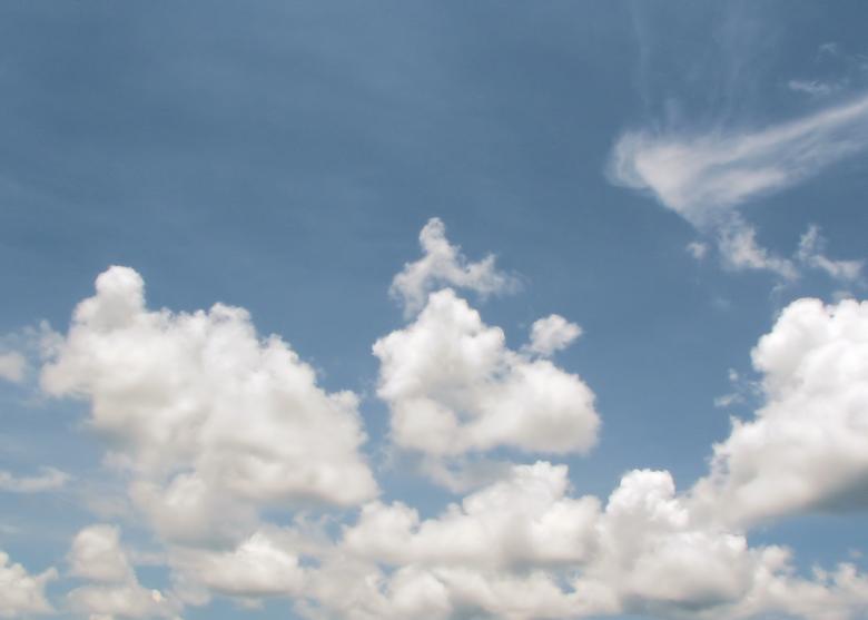 Free stock image of Clouds in a blue sky created by Benjamin Miller