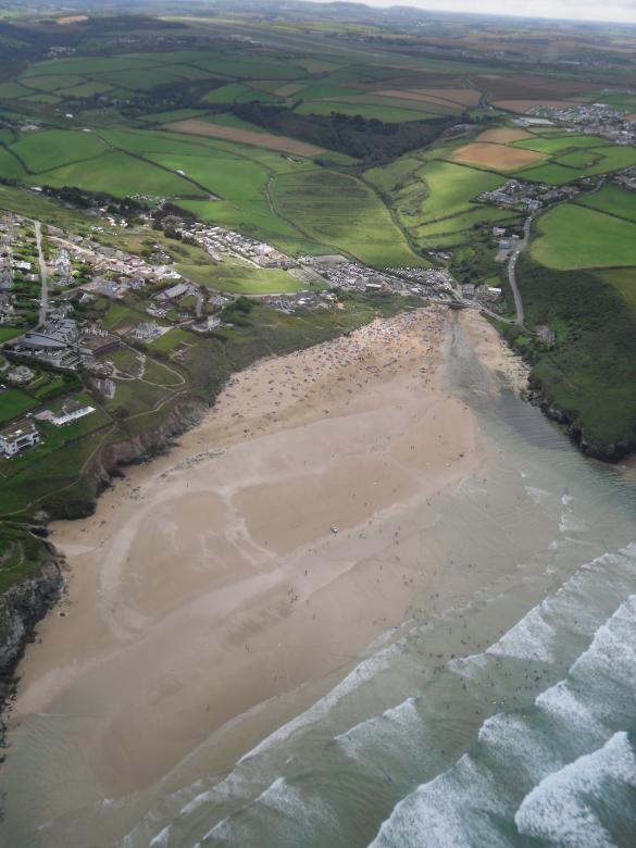 Free stock image of Cornish coast aerial view created by Mark Gleeson