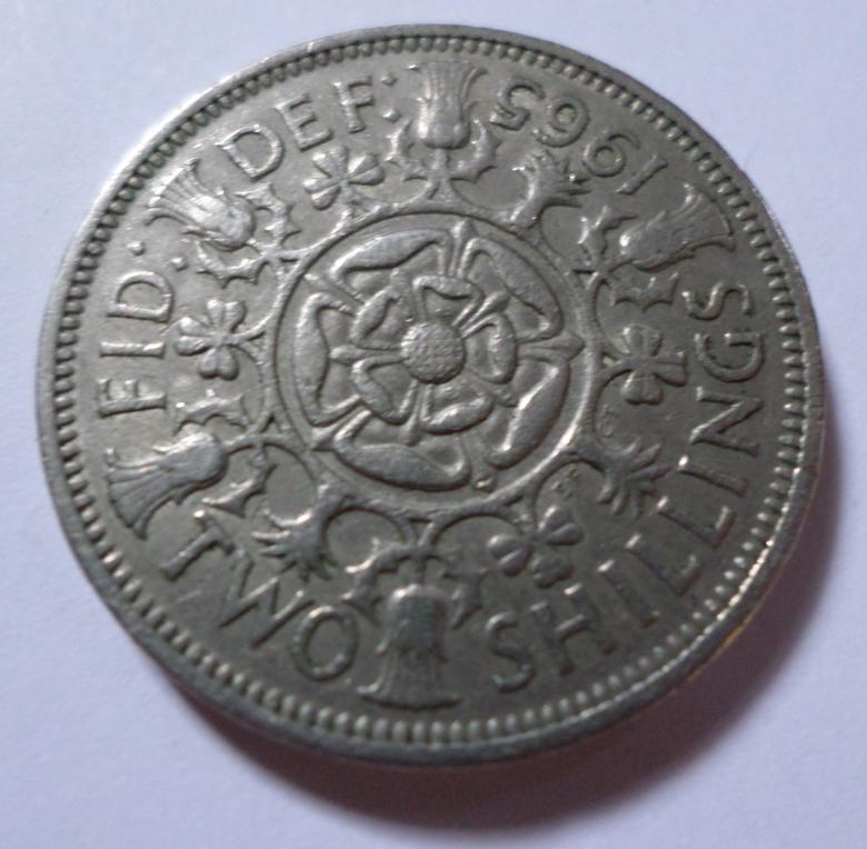 Free stock image of 1965 Two shillings coin created by Mark Gleeson