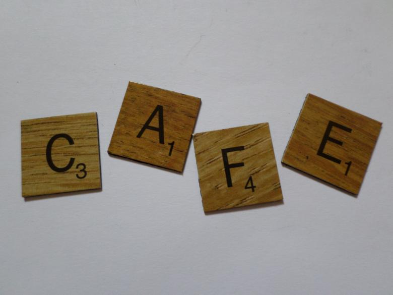 Free stock image of Cafe scrabble style tiles created by Mark Gleeson