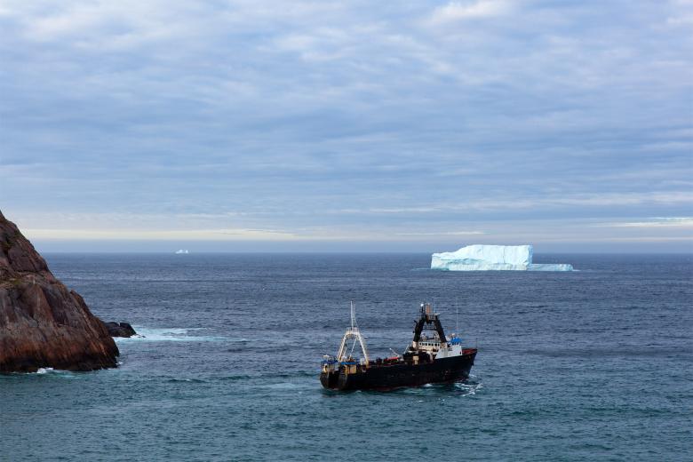 Free stock image of Trawler and Iceberg created by Geoffrey Whiteway