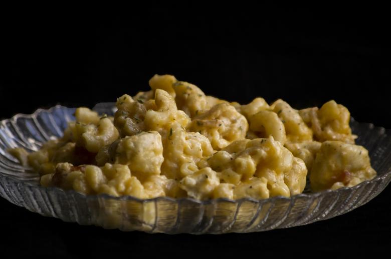 Free stock image of Cheesy Pasta on Plate created by Heather Elaine Kitchen