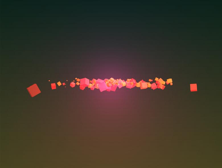 Free stock image of Flying cubes created by Alen